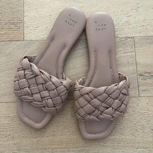 A New Day Women's Braided Sandals - Taupe